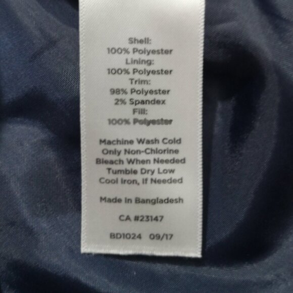 Talbots Petites Ladies Size Medium Full Zip Navy w/ White Stripes Vest - Picture 5 of 8